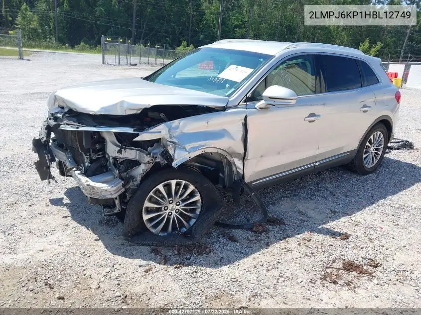 2017 Lincoln Mkx Select VIN: 2LMPJ6KP1HBL12749 Lot: 42797129