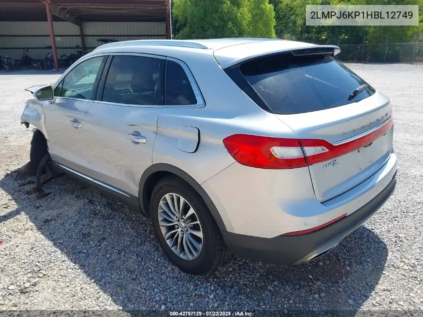 2017 Lincoln Mkx Select VIN: 2LMPJ6KP1HBL12749 Lot: 42797129