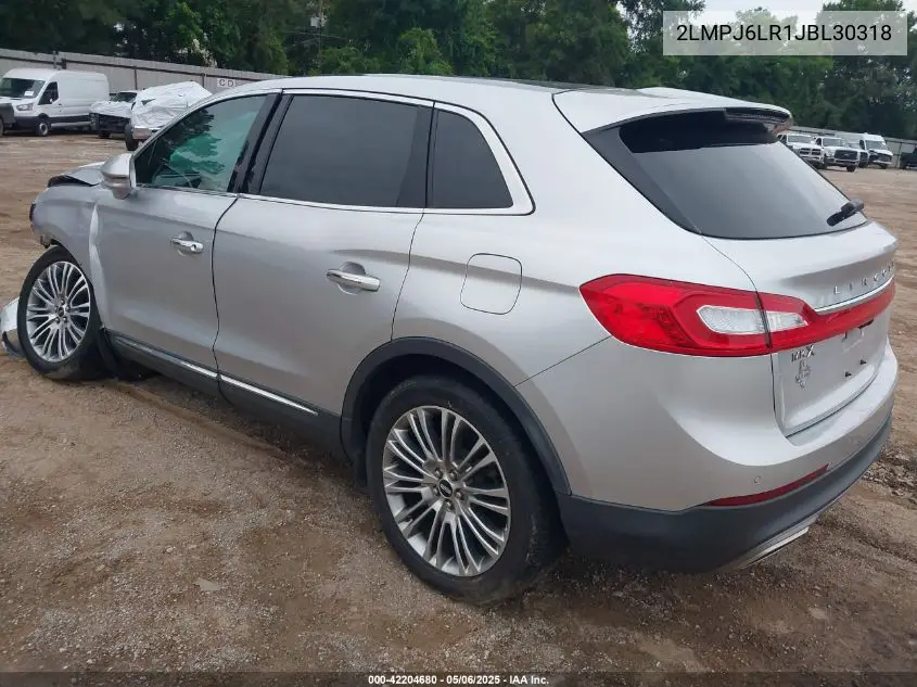 2018 Lincoln Mkx Reserve VIN: 2LMPJ6LR1JBL30318 Lot: 42204680