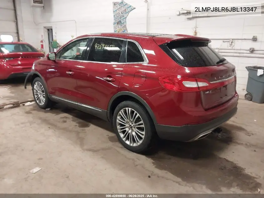 2018 Lincoln Mkx Reserve VIN: 2LMPJ8LR6JBL13347 Lot: 42598658