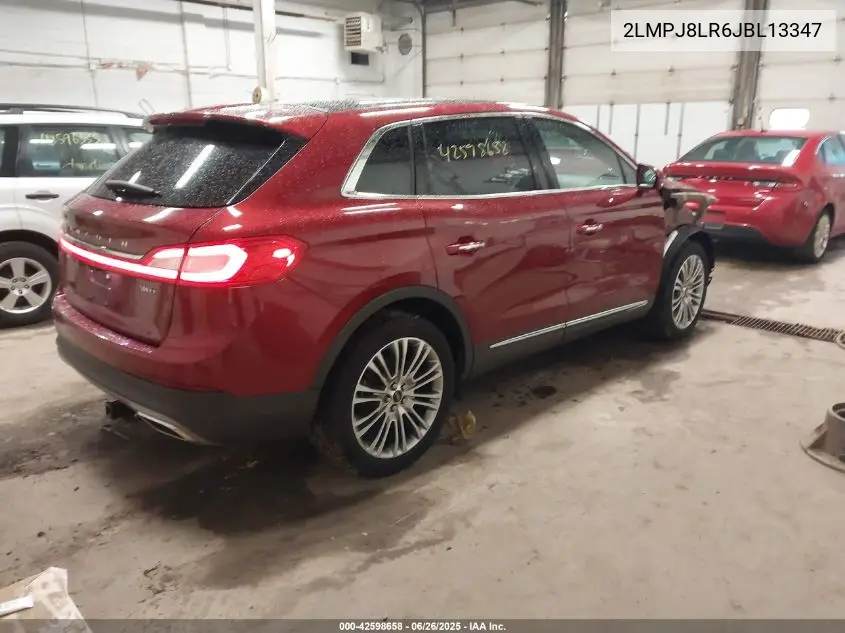 2018 Lincoln Mkx Reserve VIN: 2LMPJ8LR6JBL13347 Lot: 42598658