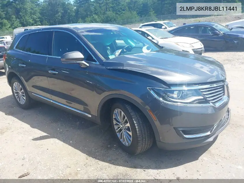 2018 Lincoln Mkx Select VIN: 2LMPJ8KR8JBL11441 Lot: 42781132
