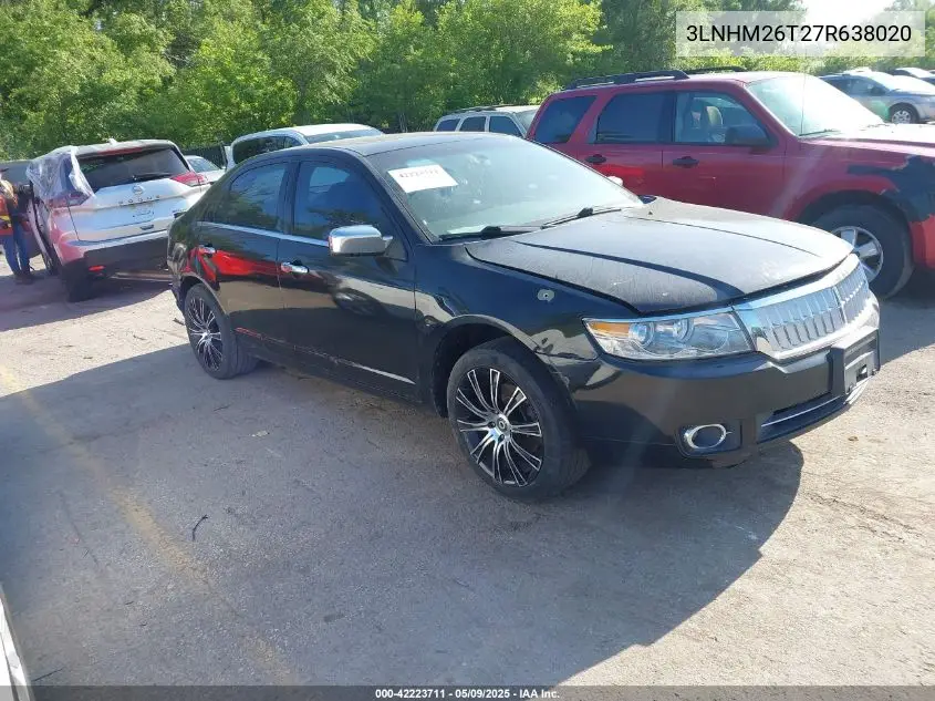 2007 Lincoln Mkz VIN: 3LNHM26T27R638020 Lot: 42223711