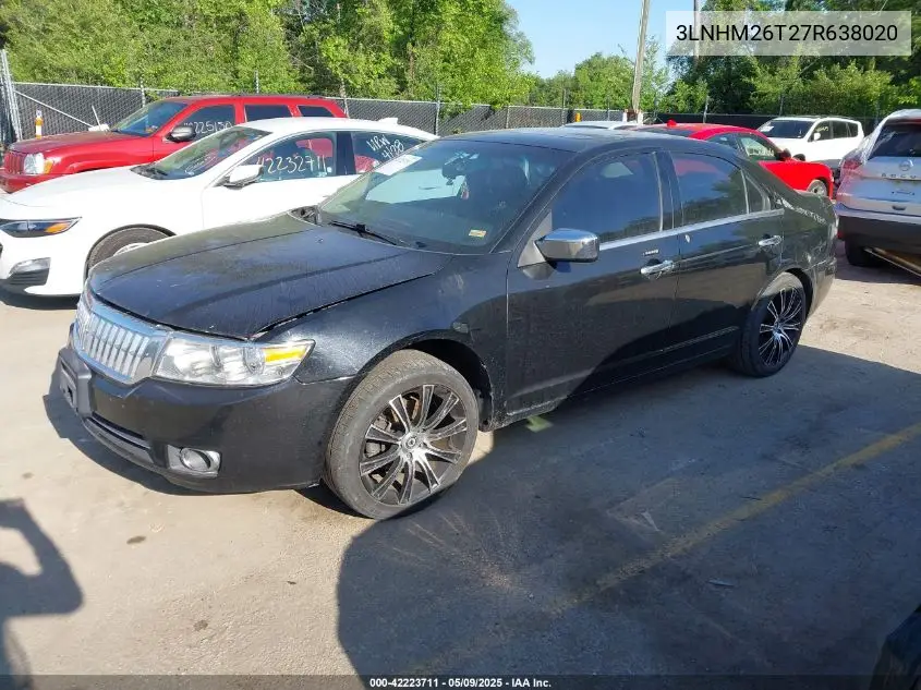 2007 Lincoln Mkz VIN: 3LNHM26T27R638020 Lot: 42223711