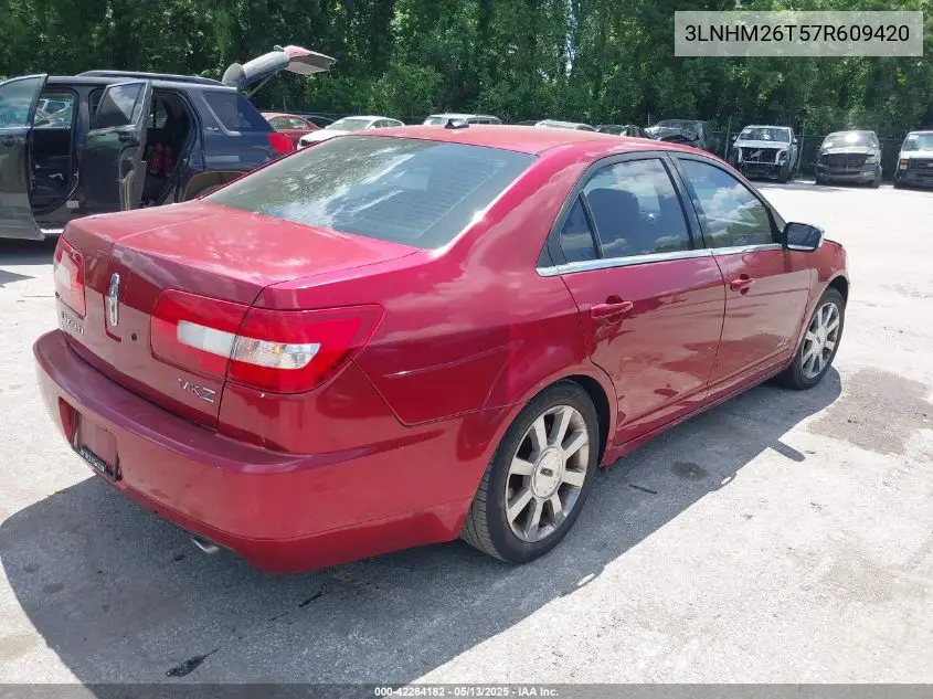 2007 Lincoln Mkz VIN: 3LNHM26T57R609420 Lot: 42264182