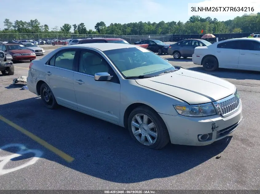 2007 Lincoln Mkz VIN: 3LNHM26TX7R634216 Lot: 42512488