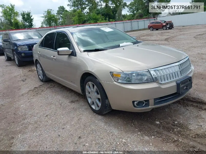 2007 Lincoln Mkz VIN: 3LNHM26T37R661791 Lot: 42540043