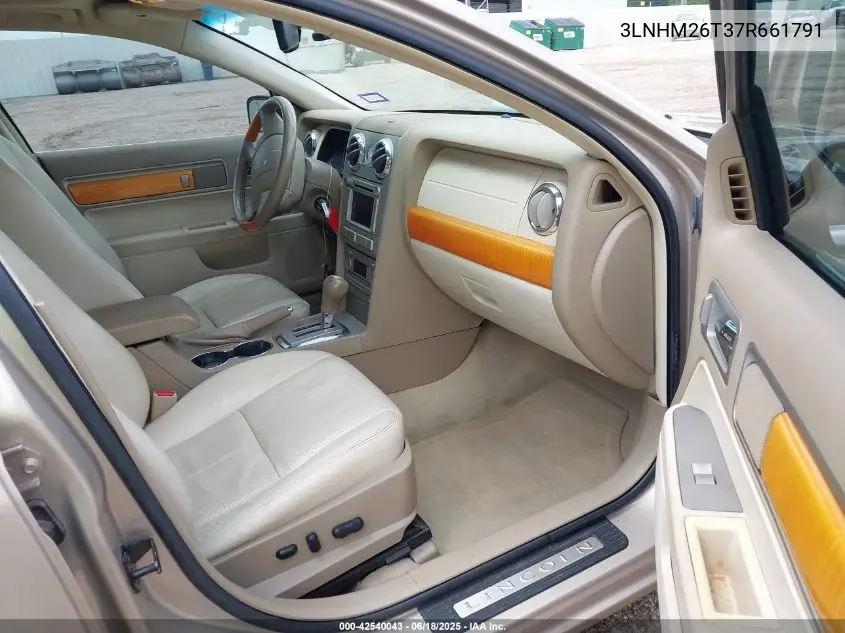 2007 Lincoln Mkz VIN: 3LNHM26T37R661791 Lot: 42540043