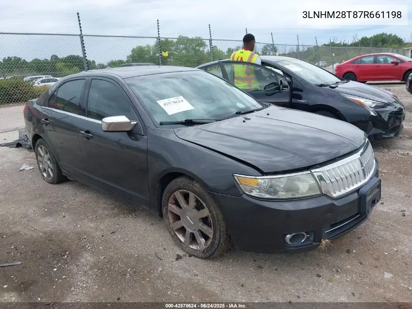 2007 Lincoln Mkz VIN: 3LNHM28T87R661198 Lot: 42578624