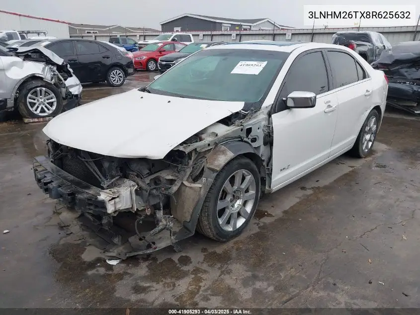 2008 Lincoln Mkz VIN: 3LNHM26TX8R625632 Lot: 41905293