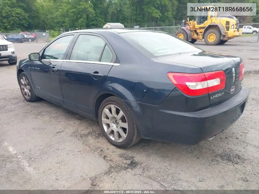 2008 Lincoln Mkz VIN: 3LNHM28T18R668656 Lot: 42571172