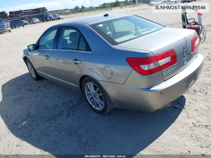 2008 Lincoln Mkz VIN: 3LNHM26T48R629546 Lot: 42604761