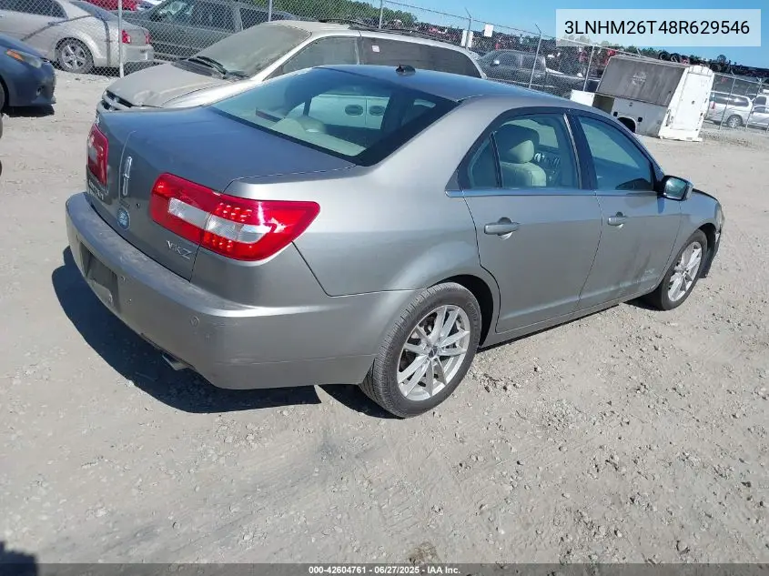 2008 Lincoln Mkz VIN: 3LNHM26T48R629546 Lot: 42604761