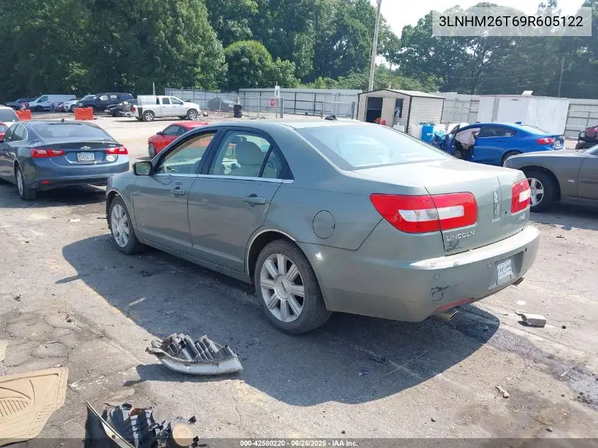 2009 Lincoln Mkz VIN: 3LNHM26T69R605122 Lot: 42580220