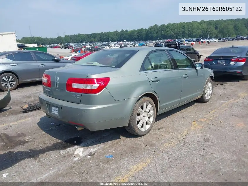 2009 Lincoln Mkz VIN: 3LNHM26T69R605122 Lot: 42580220