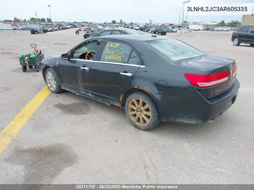 2010 Lincoln Mkz VIN: 3LNHL2JC3AR605335 Lot: 20211750