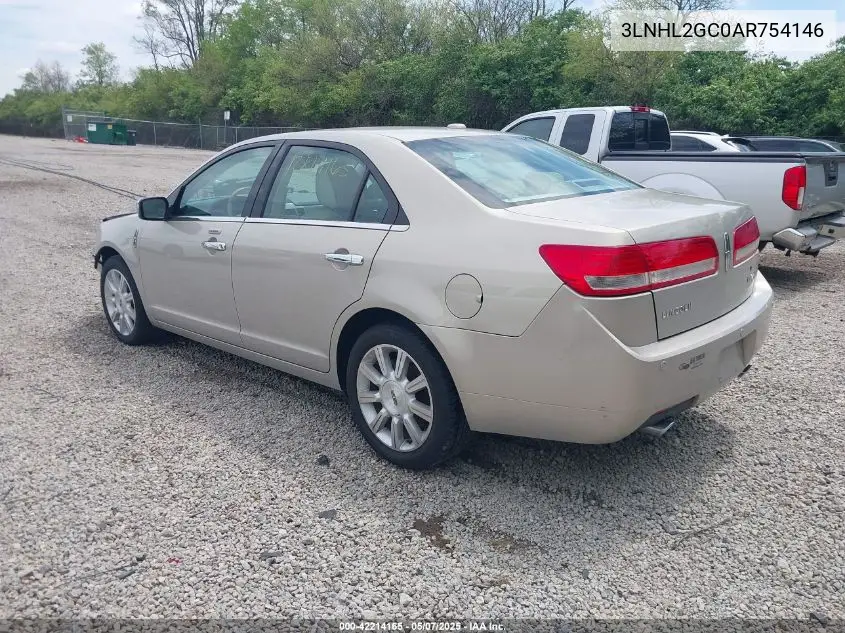 2010 Lincoln Mkz VIN: 3LNHL2GC0AR754146 Lot: 42214165
