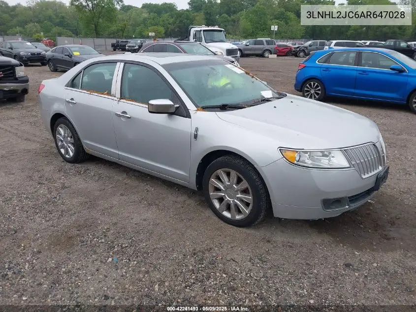 2010 Lincoln Mkz VIN: 3LNHL2JC6AR647028 Lot: 42241493