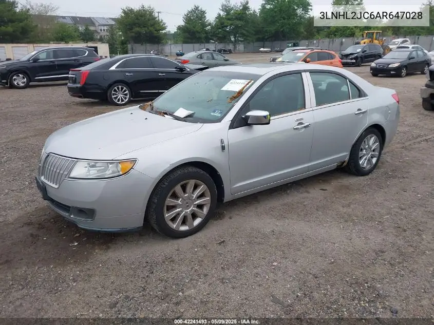 2010 Lincoln Mkz VIN: 3LNHL2JC6AR647028 Lot: 42241493