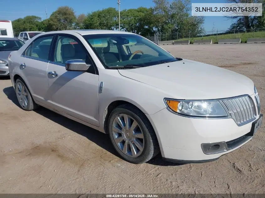 2010 Lincoln Mkz VIN: 3LNHL2JC2AR754352 Lot: 42261749
