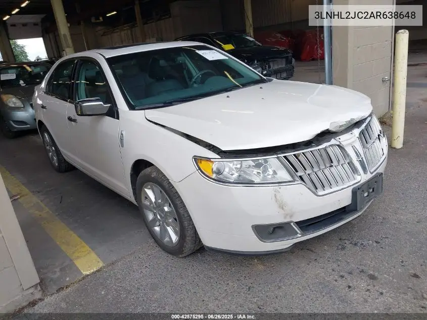 2010 Lincoln Mkz VIN: 3LNHL2JC2AR638648 Lot: 42575295
