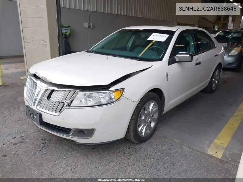 2010 Lincoln Mkz VIN: 3LNHL2JC2AR638648 Lot: 42575295