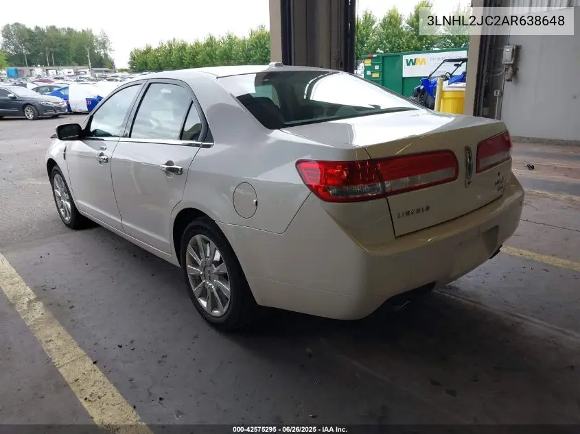 2010 Lincoln Mkz VIN: 3LNHL2JC2AR638648 Lot: 42575295