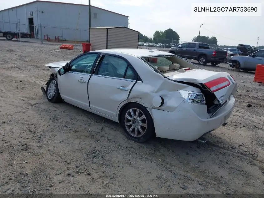 2010 Lincoln Mkz VIN: 3LNHL2GC7AR753690 Lot: 42602197