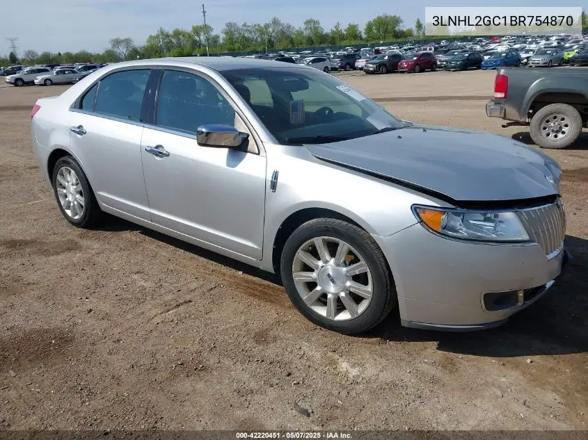 2011 Lincoln Mkz VIN: 3LNHL2GC1BR754870 Lot: 42220451
