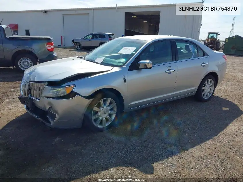 2011 Lincoln Mkz VIN: 3LNHL2GC1BR754870 Lot: 42220451