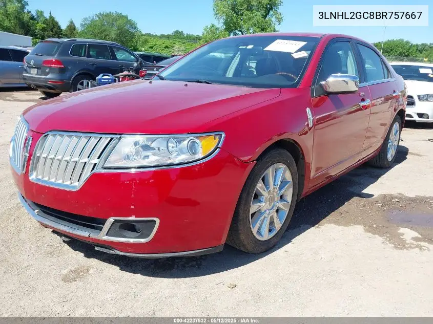 2011 Lincoln Mkz VIN: 3LNHL2GC8BR757667 Lot: 42237532