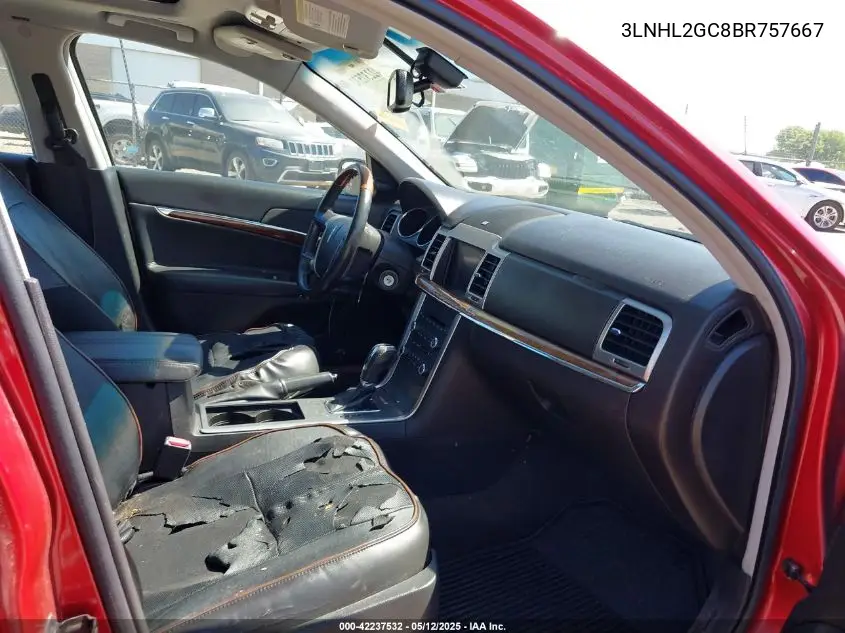2011 Lincoln Mkz VIN: 3LNHL2GC8BR757667 Lot: 42237532