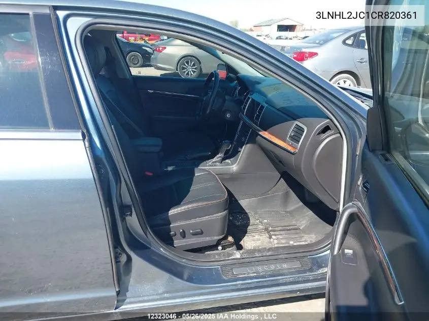 2012 Lincoln Mkz VIN: 3LNHL2JC1CR820361 Lot: 12323046