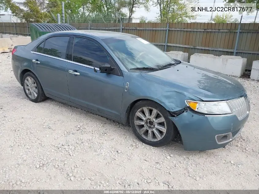2012 Lincoln Mkz VIN: 3LNHL2JC2CR817677 Lot: 42256792