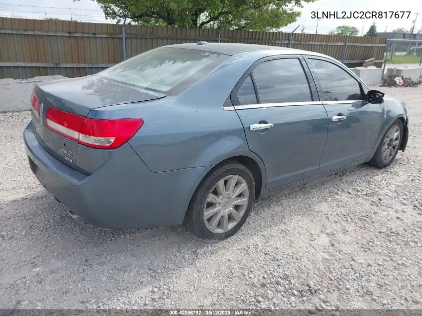 2012 Lincoln Mkz VIN: 3LNHL2JC2CR817677 Lot: 42256792