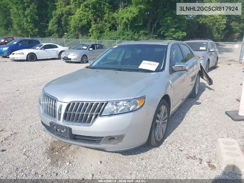 2012 Lincoln Mkz VIN: 3LNHL2GC5CR817924 Lot: 42580119