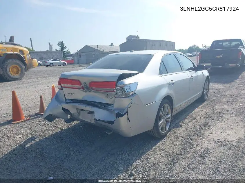 2012 Lincoln Mkz VIN: 3LNHL2GC5CR817924 Lot: 42580119