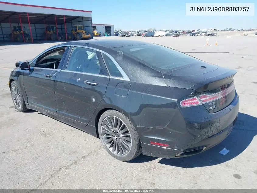 2013 Lincoln Mkz VIN: 3LN6L2J90DR803757 Lot: 42255453