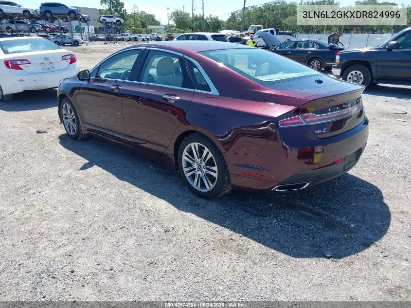 2013 Lincoln Mkz VIN: 3LN6L2GKXDR824996 Lot: 42574204