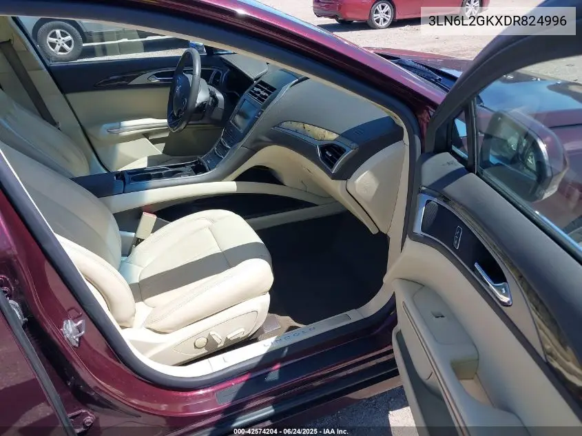 2013 Lincoln Mkz VIN: 3LN6L2GKXDR824996 Lot: 42574204