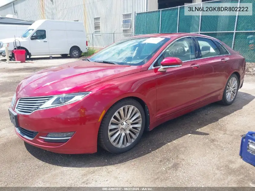 2013 Lincoln Mkz VIN: 3LN6L2GK8DR802222 Lot: 42601037