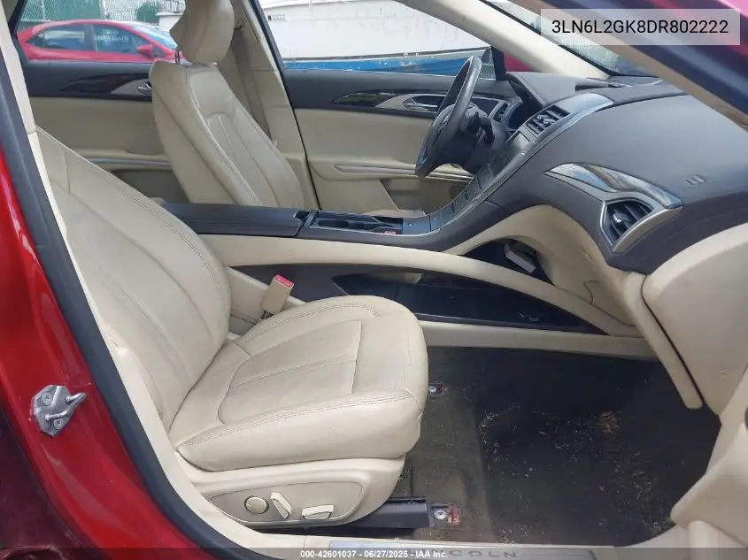 2013 Lincoln Mkz VIN: 3LN6L2GK8DR802222 Lot: 42601037