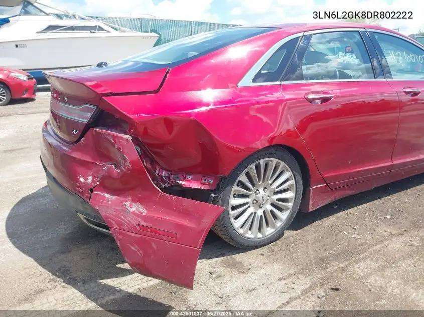 2013 Lincoln Mkz VIN: 3LN6L2GK8DR802222 Lot: 42601037