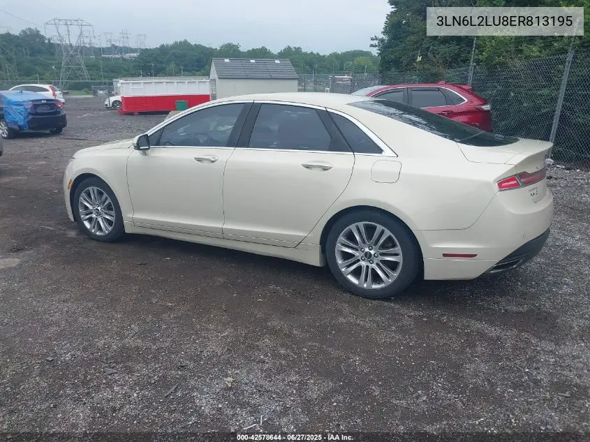 2014 Lincoln Mkz Hybrid VIN: 3LN6L2LU8ER813195 Lot: 42578644