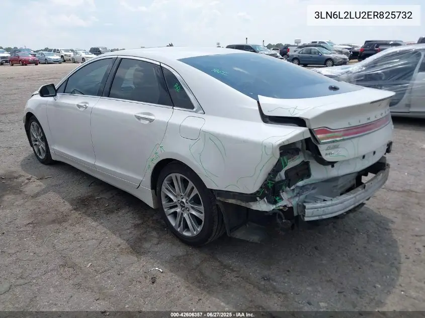 2014 Lincoln Mkz Hybrid VIN: 3LN6L2LU2ER825732 Lot: 42606357
