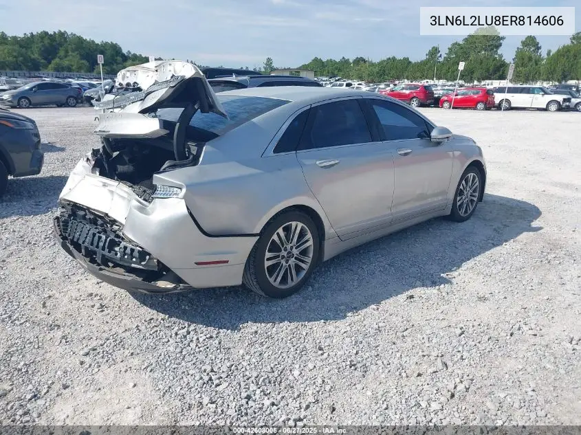 2014 Lincoln Mkz VIN: 3LN6L2LU8ER814606 Lot: 42608006