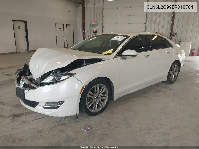 2014 Lincoln Mkz VIN: 3LN6L2G99ER818704 Lot: 42617593