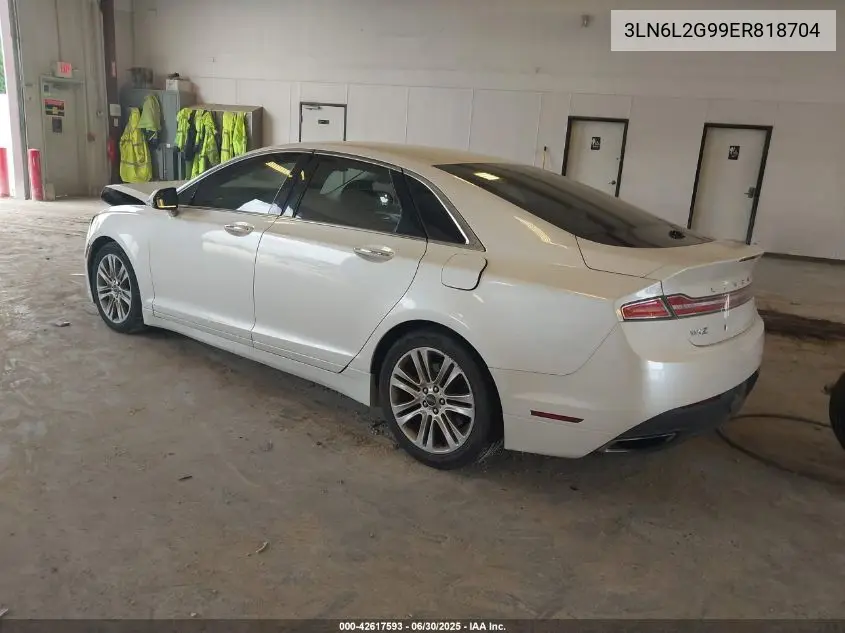 2014 Lincoln Mkz VIN: 3LN6L2G99ER818704 Lot: 42617593