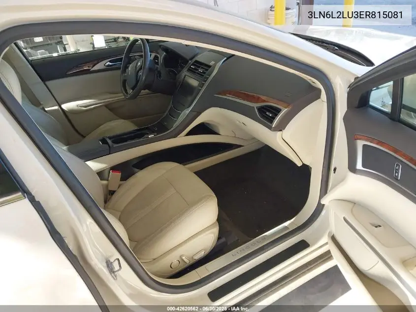2014 Lincoln Mkz Hybrid VIN: 3LN6L2LU3ER815081 Lot: 42620562