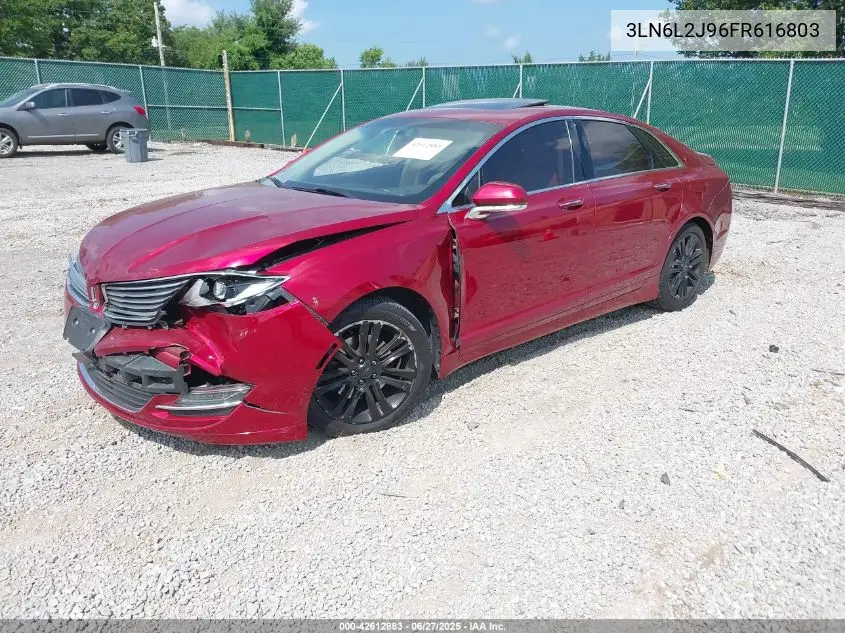 2015 Lincoln Mkz VIN: 3LN6L2J96FR616803 Lot: 42612883